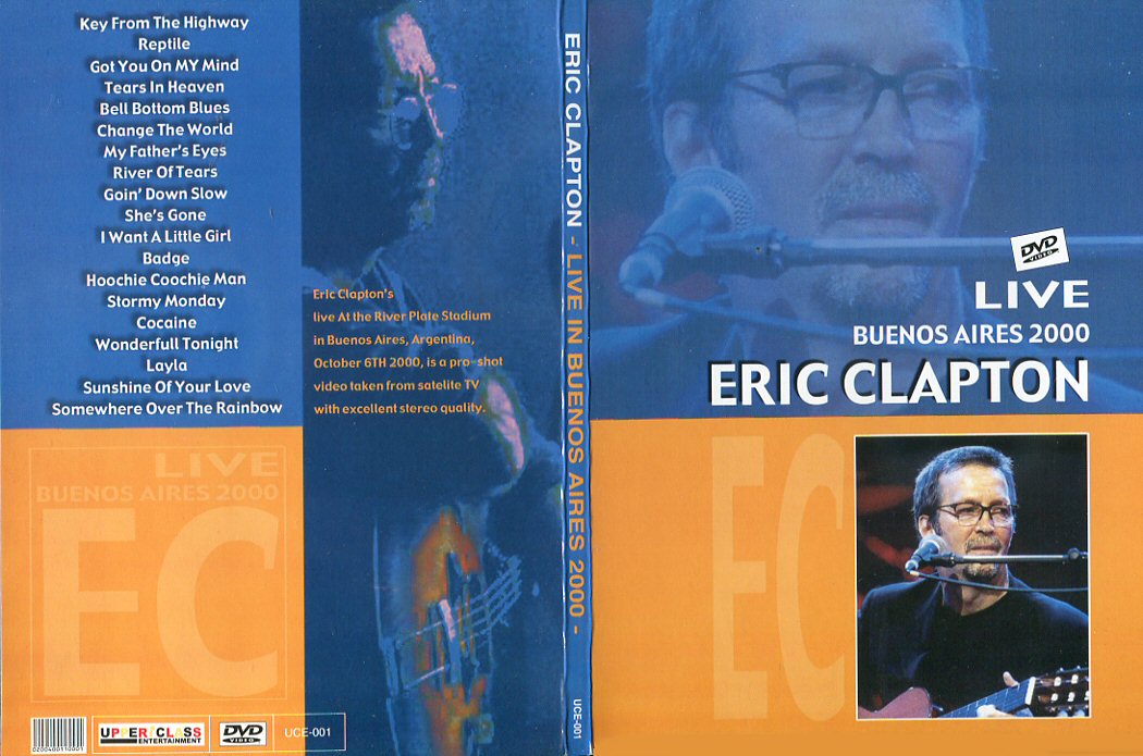 ERIC CLAPTON Live At The River Plate Stadium, Buenos Aires Argentina 1990  DVD
