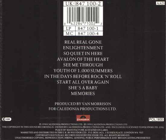 Van Morrison –Enlightenment cd - TPL Records