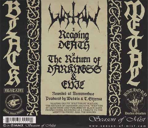 Watain -Reaping Death cds - TPL Records